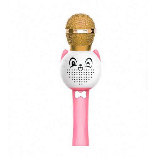 Zestaw Karaoke dla Dzieci - Różowy Kotek  oraz 100 Polskich Piosenek Dla Dzieci + Podkłady Muzyczne na karcie TF 16GB